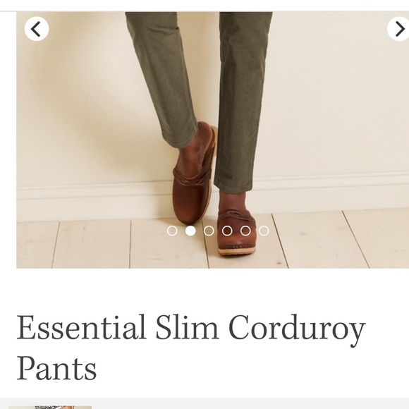 Garnet Hill Merlot Color Slim Fit Corduroy Pants Size 4 - Picture 14 of 16